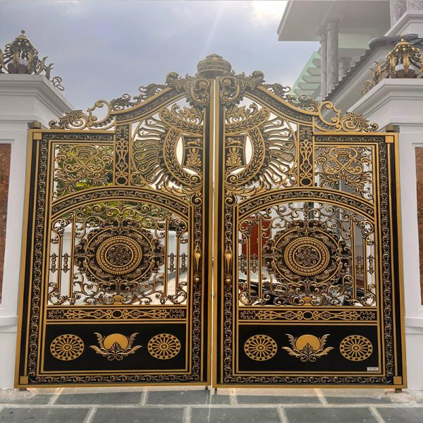 cổng nhôm đúc 2 cánh