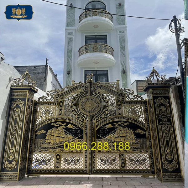 cổng nhôm đúc